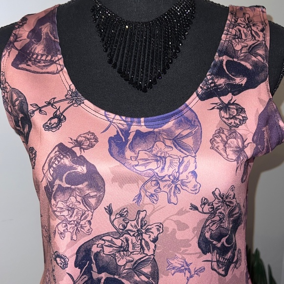 CowCow Skull with Flowers Dress size Large - Picture 4 of 5